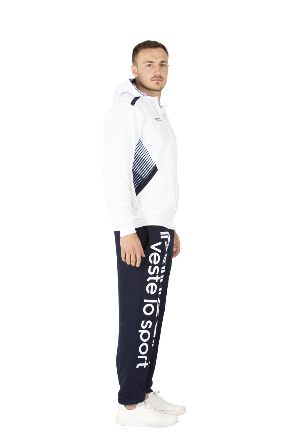 panzeri Pantalon Jogging Uni H - Noir/Blanc