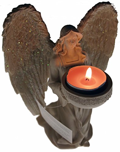 Kneeling 18 cm Holy Angel Figurine Tea light Candle Holder Ornament by PT
