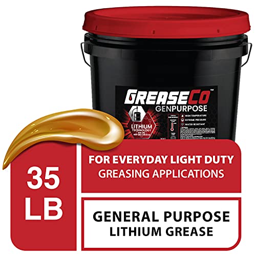 General Purpose Lithium Grease Pail | Tractor | Trailer Axle | Farm Jack | Winch | Motorcycle | Mower | Precast Concrete | Bearing | Garage Door | RV ATV | Amber | 35 LB Bucket | NLGI 2 | GenPurpose