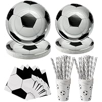 PYAILI Fútbol Party Tableware Set,Decoración de fiesta de