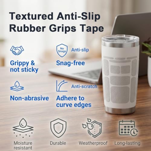 Image of ZORBES 4 Pack Universal Pre Cut Grip Tape Stickers with Adhesive Anti Slip PEVA Grips for Phones Keyboards Mice Game Controllers DIY Use Smooth Surfaces
