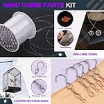 Swpeet 61pc Tubes à vent & Kit filaire avec crochets pivotants, DIY Artisanat Suspendre les Chimes du Vent