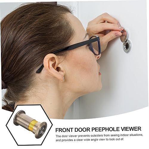 VILLCASE Mirilla de cobre para puerta frontal, amplia visión, seguridad y privacidad miniatura 7