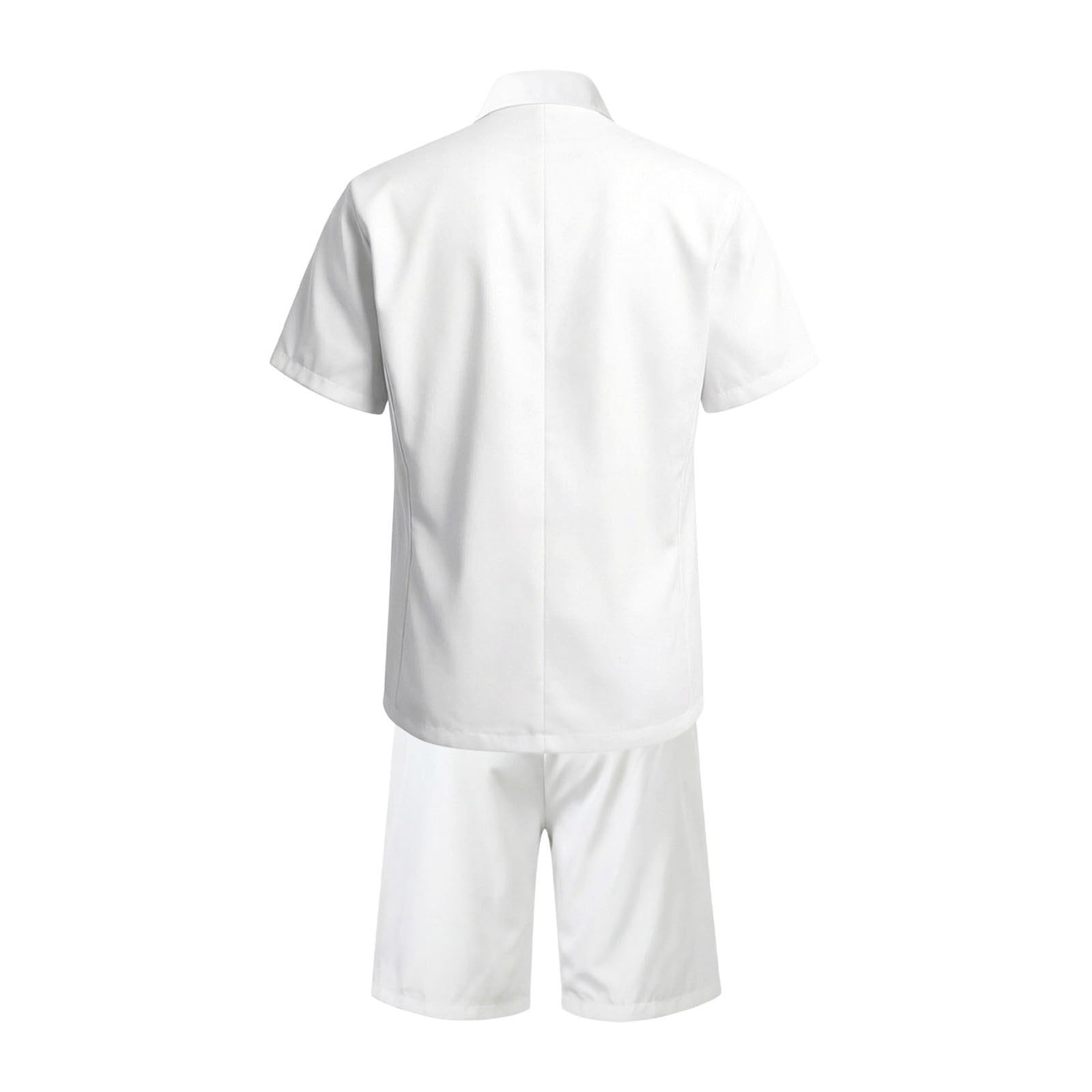 Générique Costume 2 Pièces Pour Homme Avec Veste À Manches Courtes Et Pantalon Court Pour Homme - Léger Sportif - Tenue Décontractée Pour L'Été, La Plage, Les Garçons D'Honneur, Le Mariage