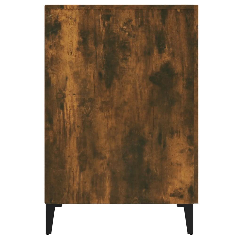 vidaXL Escritorio Mesa Ordenador Estudio Oficina Muebles Despacho Almacenamiento Estantería Hogar Madera Contrachapada Roble Ahumado
