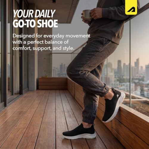 Image of Boldfit Casual Shoes for Men Breathable Knit Slip-On Sneakers with Memory Foam Insole & EVA Sole Lightweight Walking Shoes with Sock-Like Fit & Padded Heel for All-Day Comfort