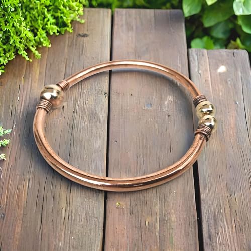 Image of SHINDE EXPORTS adjustable pure copper leg anklet bracelet kada for men and women indian jewelry