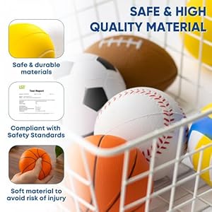 Set Of 6 Mini Sports Foam Balls for Kids, Toddler Ball Toys, Foam Football, Toddler Football, Indoor Baby Soccer, Kids Mini Basketball, Soft Baseball, Volleyball, Small Playground Balls, Baby Ball Toy Set Of 6 Mini Sports Foam Balls for Kids Toddler Ball Toys Foam Football Toddler Football Indoor Baby Soccer Kids Mini Basketball Soft Baseball Volleyball Small Playground Balls Baby Ball Toy