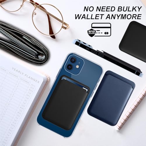 Magnetic Wallet Compatible with MagSafe for iPhone 17 16 15 14 13 12 Pro Max Plus Model, None-Cutout Mag 3 Safe Card Holder Stick on for Apple Cell Phone, Sparkly Rainbow Purple4