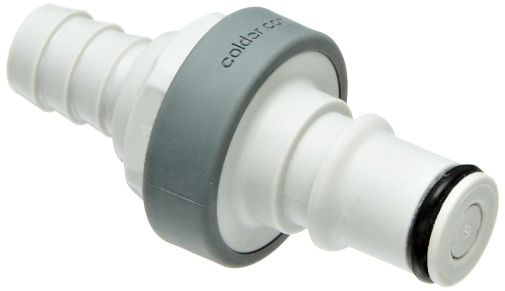 Colder NS4D22004 Polypropylene/ABS Tube Fitting, Insert, Shutoff, In-Line, 1/4
