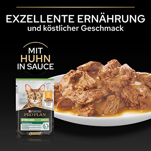 Pro Plan Sterilisiertes Nassfutter für ausgewachsene Katzen, mit Huhn 26er Pack (26x85 g)