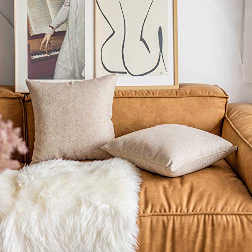 Demetex Pillow Covers, Rectangle Throw Pillow Covers Set Of 2, Linen Decorative Burlap Pillow Cases For Couch Bedroom Living Room, 12X20 Inch, Light Linen #TOP4