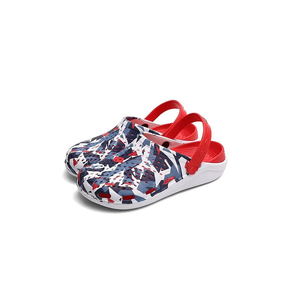 MMRTDJDR Sandalias para Hombre, Zuecos con Agujeros Unisex de Verano, Zapatillas Ligeras para Parejas, Sandalias Antideslizantes Coloridas de EVA, Zapatos de Playa para Hombre, Chanclas