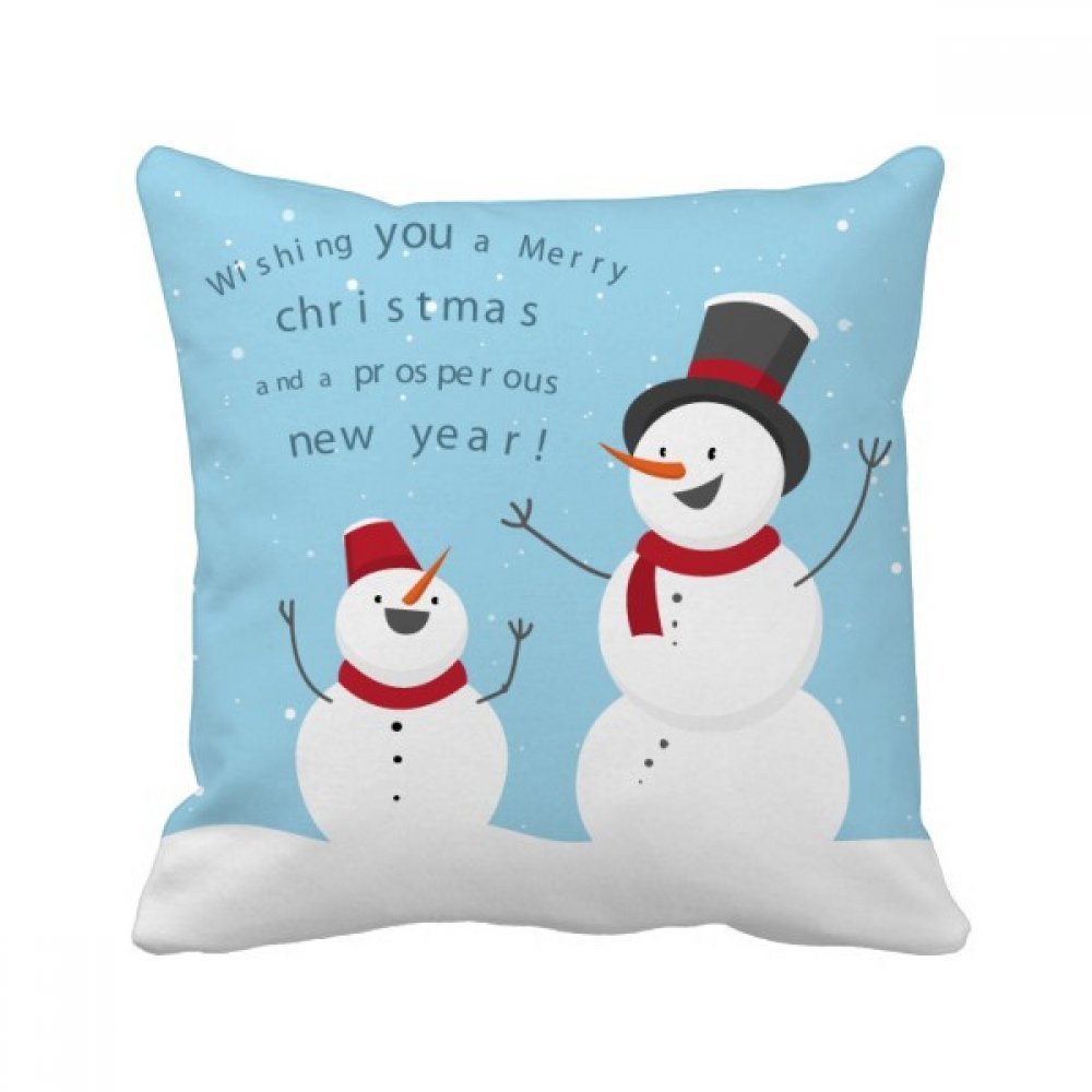 Coussin carré Noël 40x40 cm avec motif joyeux et coloré