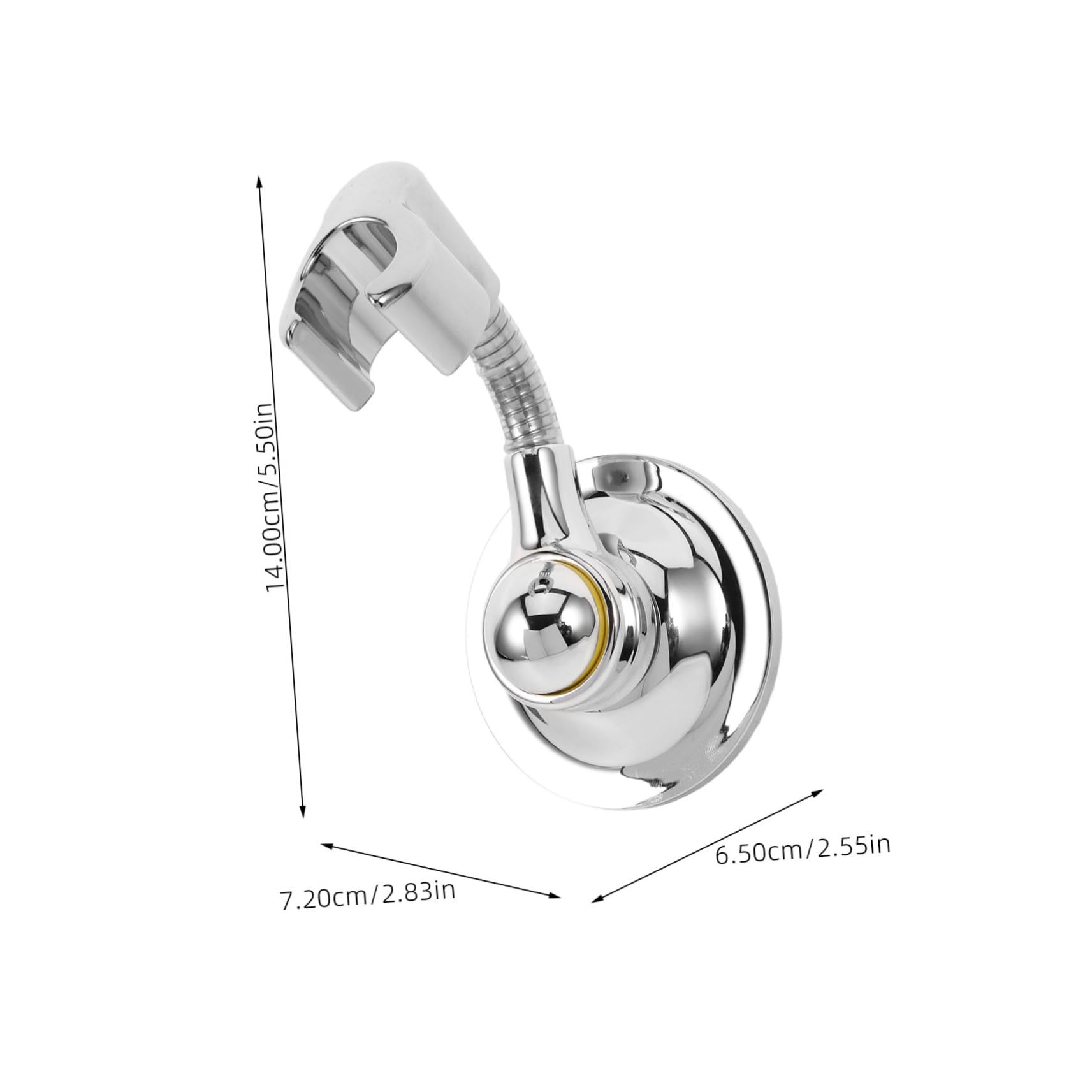 NUOBESTY 4 Pezzi Soffione Doccia Regolabile con Adesivo Base per Doccia senza Forature per Bagno Accessorio Pratico e Bidet