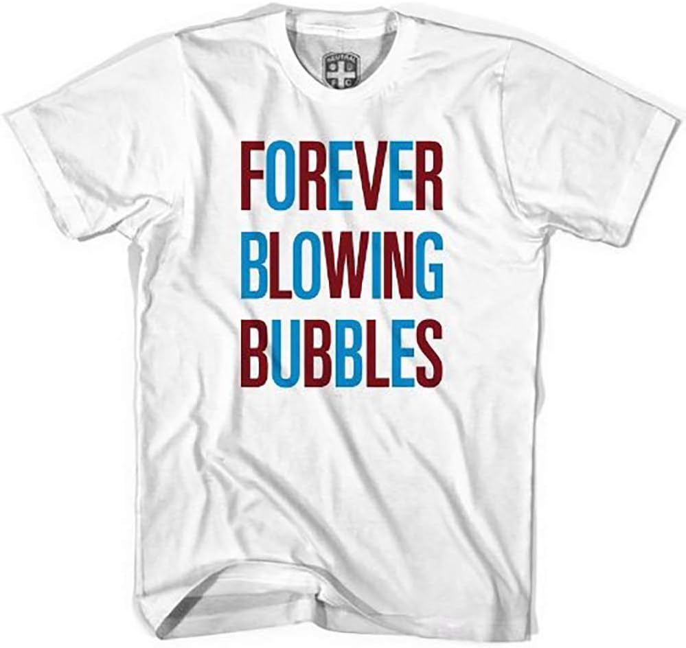 West Ham Forever Blowing Bubbles Soccer T-Shirt, White, Medium Apparel