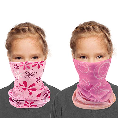 Neck Gaiter Face Mask for Kids Boys Girls - Breathable Windproof UV Protection