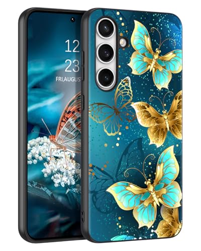 Coque Samsung S24 FE phosphorescente papillon, idée cadeau originale pour femme et homme