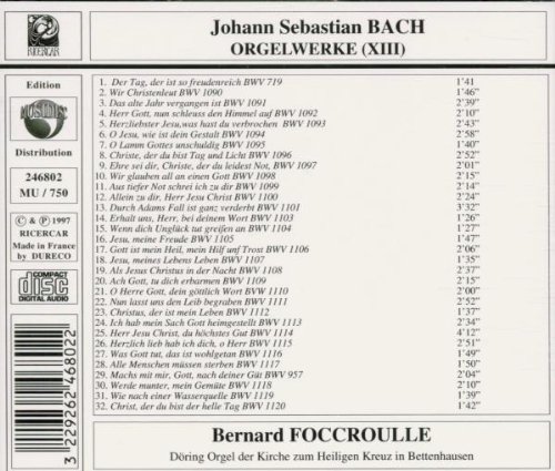 Orgelwerke Vol. 13 (Choräle der Neumeister-Sammlung)