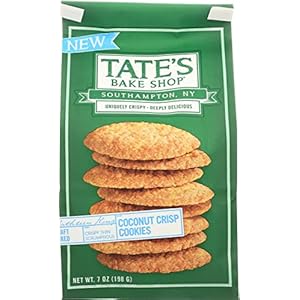 Tate’s Bake Shop Coconut Crisp Cookies, 7 Oz (Pack of 6)