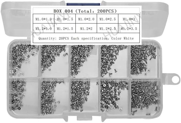 Versatile Boxed Screws Carbon Steel Screw Assortment Metal Project Fasteners Comes In An Easy-to-access Storage Container Ideal For DIY And Construction Furniture Assembly And Home Improvement(Box001)