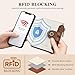 Blucoay Wallet Women,RFID Blocking Leather Womens Wallet Bifold Compact Card Holder Small Wallet for Women with Removable ID Window(Whitebrown)
