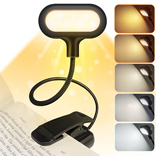 Briignite Book Light, Reading Light, 14 LED Rechargeable Book Reading Light, 5 Colors, 4 Brightness Levels, Lightweight Clip on Book Light for Reading in Bed, Perfect Booklight for Book Lovers, Black Briignite Book Light, Reading Light, 14 LED Rechargeable Book Reading Light, 5 Colors, 4 Brightness Levels, Lightweight Clip on Book Light for Reading in Bed, Perfect Booklight for Book Lovers, Black