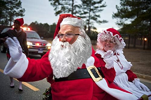 HENGYUTOYMASK Realistic Santa Claus Latex Mask Christmas Costume Cosplay Old Man White Beard Red Cap Mask Adult Party Dress Up Party Carnival Cosplay - Image 5