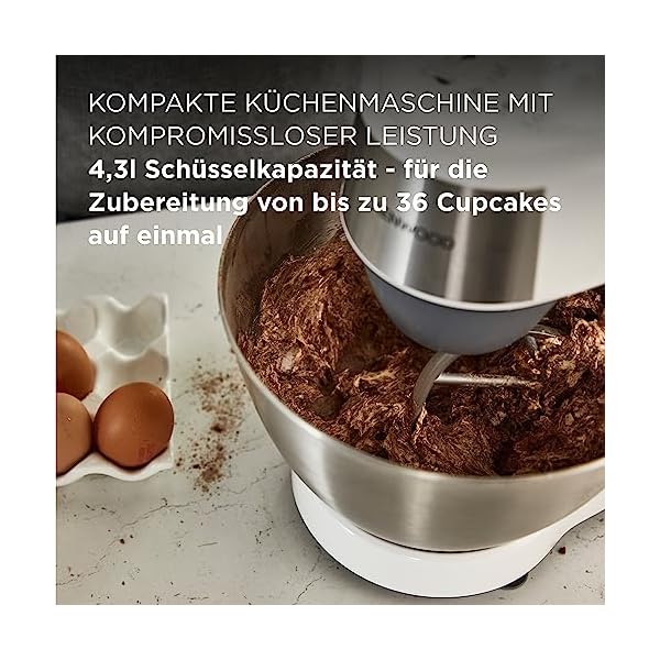Kenwood KHC29.E0WH Küchenmaschine, Kunststoff, 4.3 Liter, Weiß – Bild 3
