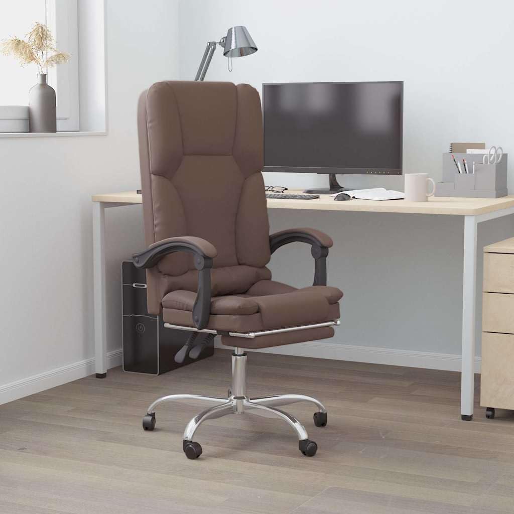 Sedia da ufficio con funzione massaggiante, in ecopelle, regolabile in altezza, girevole, con ruote e braccioli, ergonomica, per casa, PC, gaming e scrivania