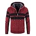 Eauptffy Cerniera Cappuccio Sweater Invernale degli Uomini Jacket Manica Lunga più Cappuccio Fleece Spesso Sweater Fashion Cardigan Jacket Felpe E Maglioni