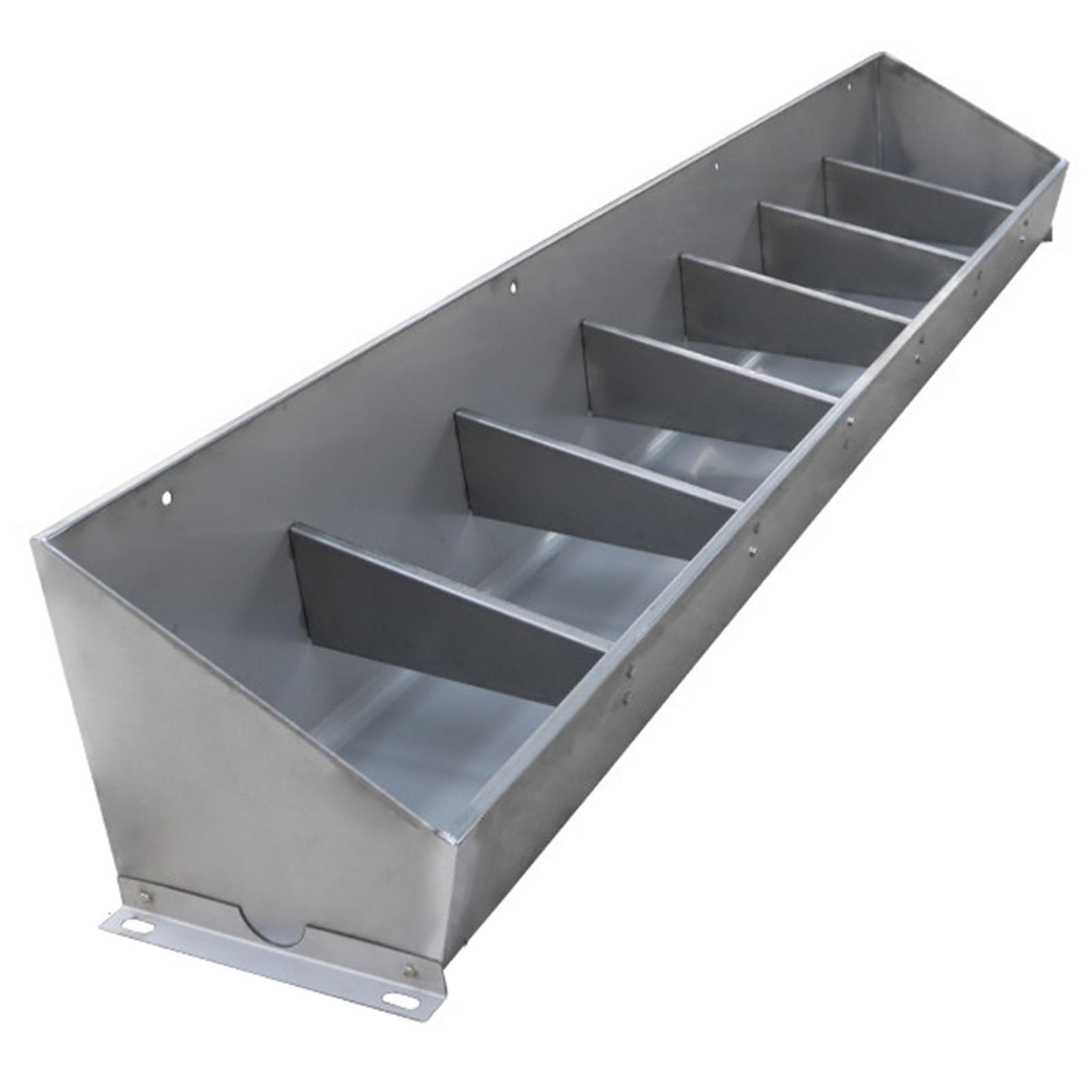 Schwerlast-Vieh-Futtertrog, Getrennter Zaun-Futterautomat Für Ziegen, Schafe, Schweine, Große Kapazität Aus Edelstahl Für Den Landwirtschaftlichen Einsatz(200x34x33cm)