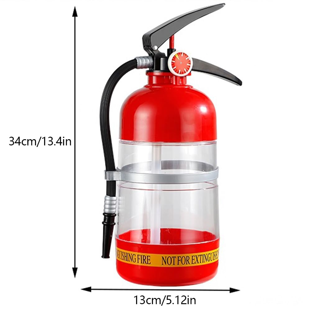 Contenitore creativo per acqua birra a forma di estintore 1,5 L Dispenser di bevande per vino in acrilico di grande capacità per vino, liquori, birra, liquori