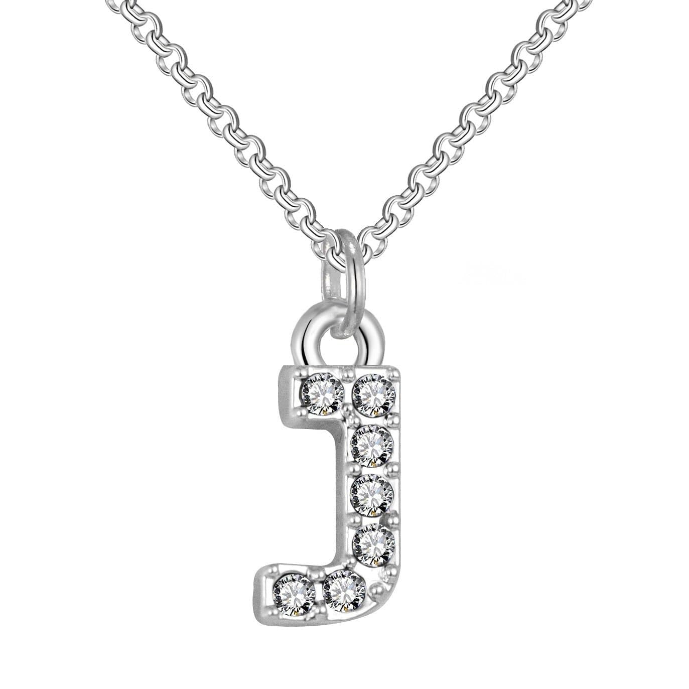 Philip JonesPave Initial Necklaces A to Z Created with Zircondia® Crystals