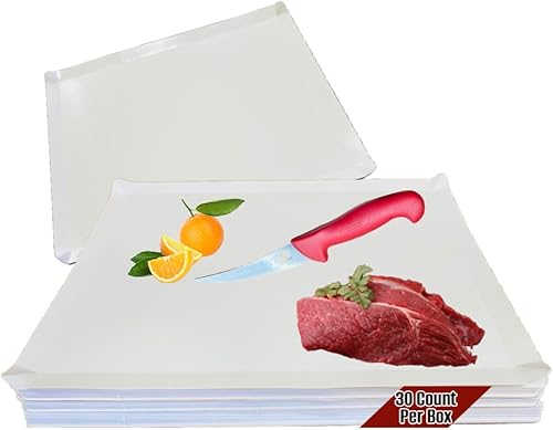 Tablas de cortar desechables | Caja de 30 unidades | Uso de tabla de cortar doméstica o comercial | Seguro para el hogar para cuchillo eléctrico o