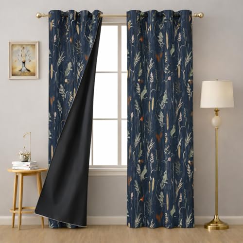 Image of STITCHNEST 'Whispering Gardens Series' Premium Heavy Polyester 100% Blackout Curtains 7 Feet Long Set of 1 | Door Curtain 7 Feet x 4 Feet | Perfect for Home Decor