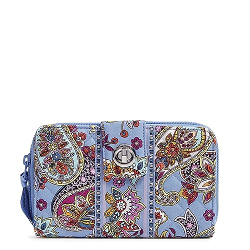 Image of Cotton Turnlock Wallet With Rfid Protection