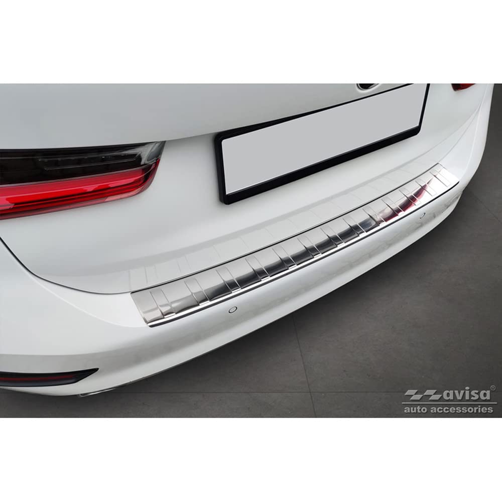 Avisa Edelstahl Heckstoßstangenschutz kompatibel mit BMW 3-er G21 Touring 2019-2022 'Ribs'