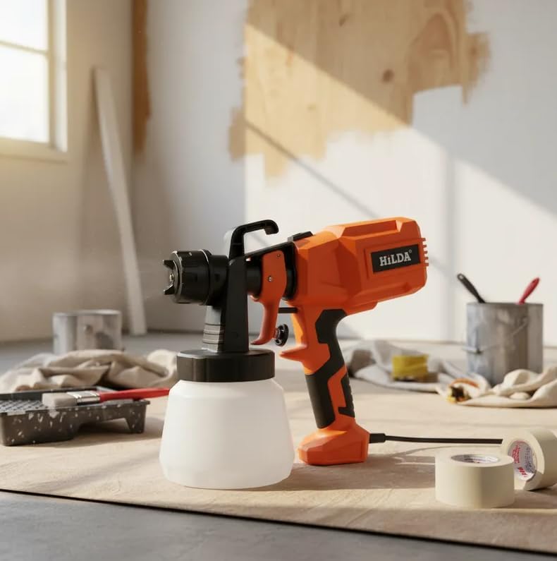 HILDA Electric Paint Sprayer prepared for use