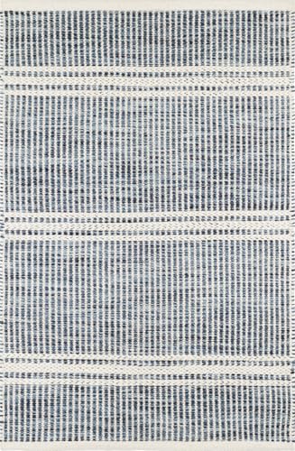 Dash and Albert Malta Wool Area Rug - 2' x 3' Blue - Coastal Charm Handwoven Wool Accent Rug - Durable, Lightweight, Easy to Clean - Premium Luxury Hotel Quality Soft Breathable Hypoallergenic