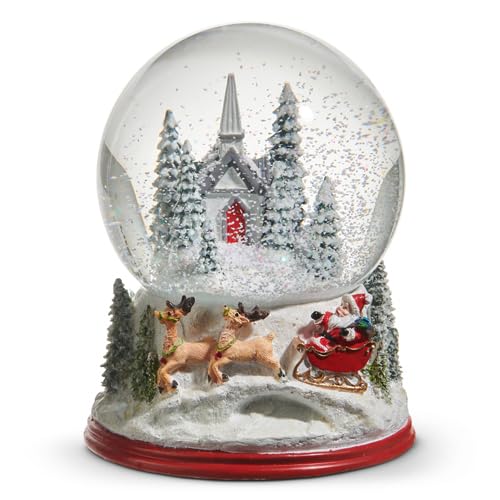 Globo de nieve Iglesia de RAZ Imports de 16,5 cm adorno de mesa multicolor
