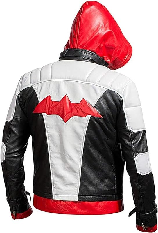 Red Hooded Jacket Arkham Knight Jason Todd Bat Style Vest and Jacket 2 in 14