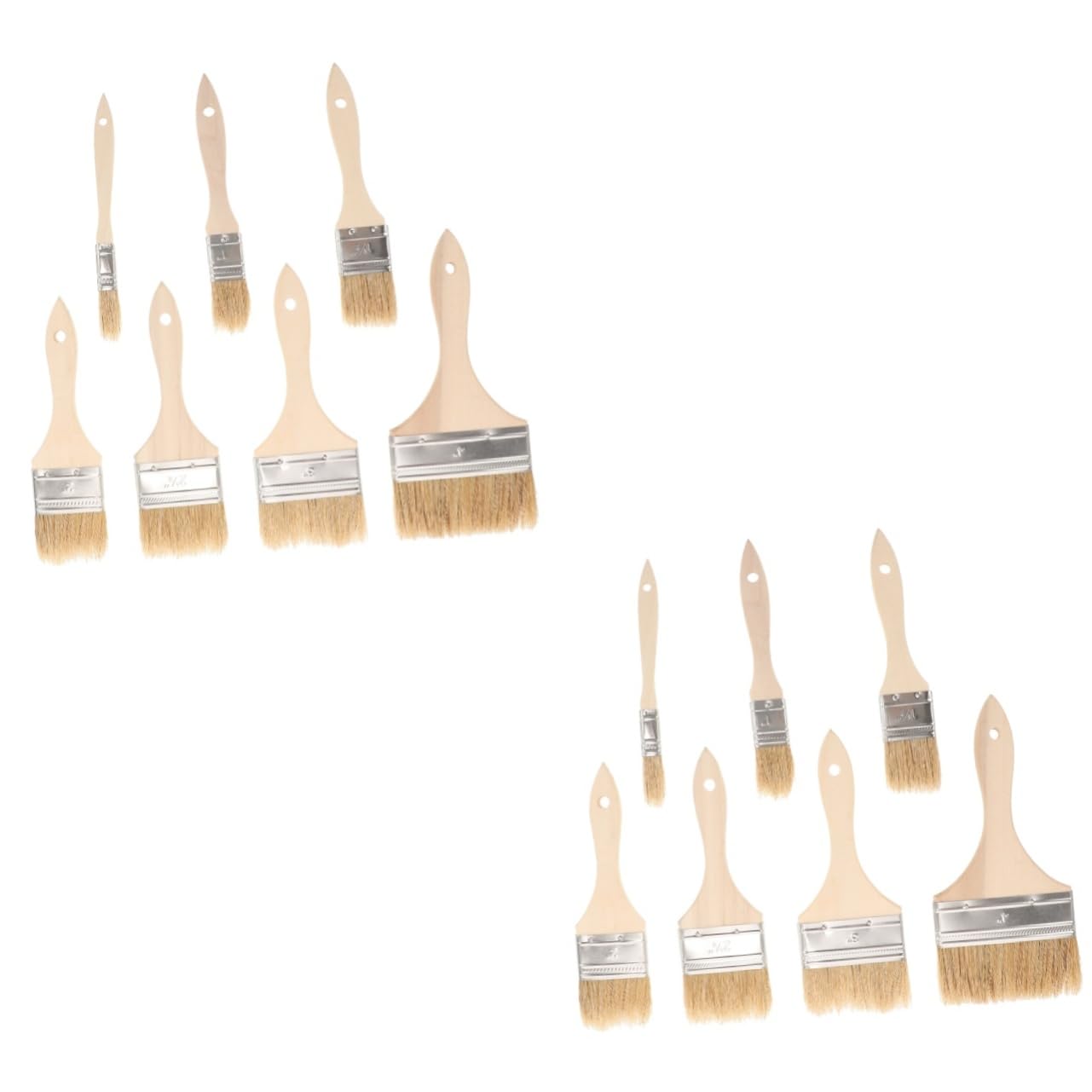 HOMSFOU 14stücke Teiliges Pinselset Aus Schweinsborsten Für Aquarell Und Ölfarben Langlebig Einfach Zu Reinigen Für Künstler Und Hobbyisten Mit Verschiedenen