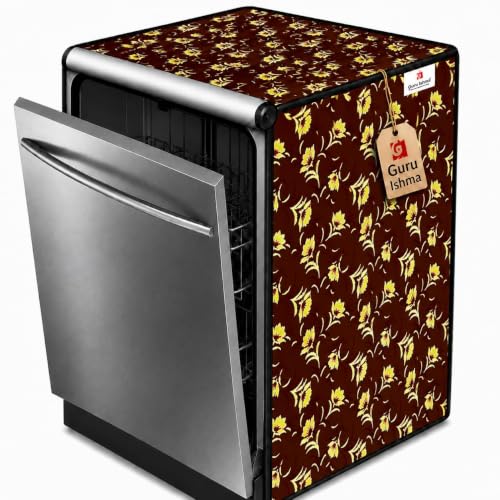 Image of Dishwasher Cover for 12 to 15 Place Setting | Water-Resistant Dustproof Zip Cover | Universal Fit Compatible with Bosch, LG, IFB, Hafele, Faber & More | 63 x 63 x 88 cm | Design 3