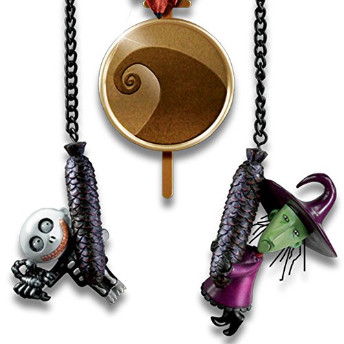 The Bradford Exchange Disney Tim Burton 'The Nightmare Before Christmas' Cuckoo Wall Clock – Plays ‘This is Halloween’ – LED Lighting – Zero Pops Out on the Hour - Quartz Movement - 21 Inches