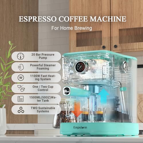 Espressomachineexpressocoffeemachines20bar2in1lattecappuccinomachinewithmilkfrothersteamwandcompatiblefornsoriginalcapsulesblue Urban Country Home Decor Espresso machine expresso coffee machines 20 bar 2 in 1 latte cappuccino machine with milk frother steam wand compatible for ns original capsules blue urban country home decor