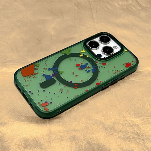 �A�[�g�O���t�B�e�B���C�����X�[�d�d�b�P�[�X iPhone�p16 16pro max 15 13 14 Pro 12 �t���X�g���ʃn�[�h�A�N�����J�o�[�A�O���[���AiPhone�p16 Pro Max�p