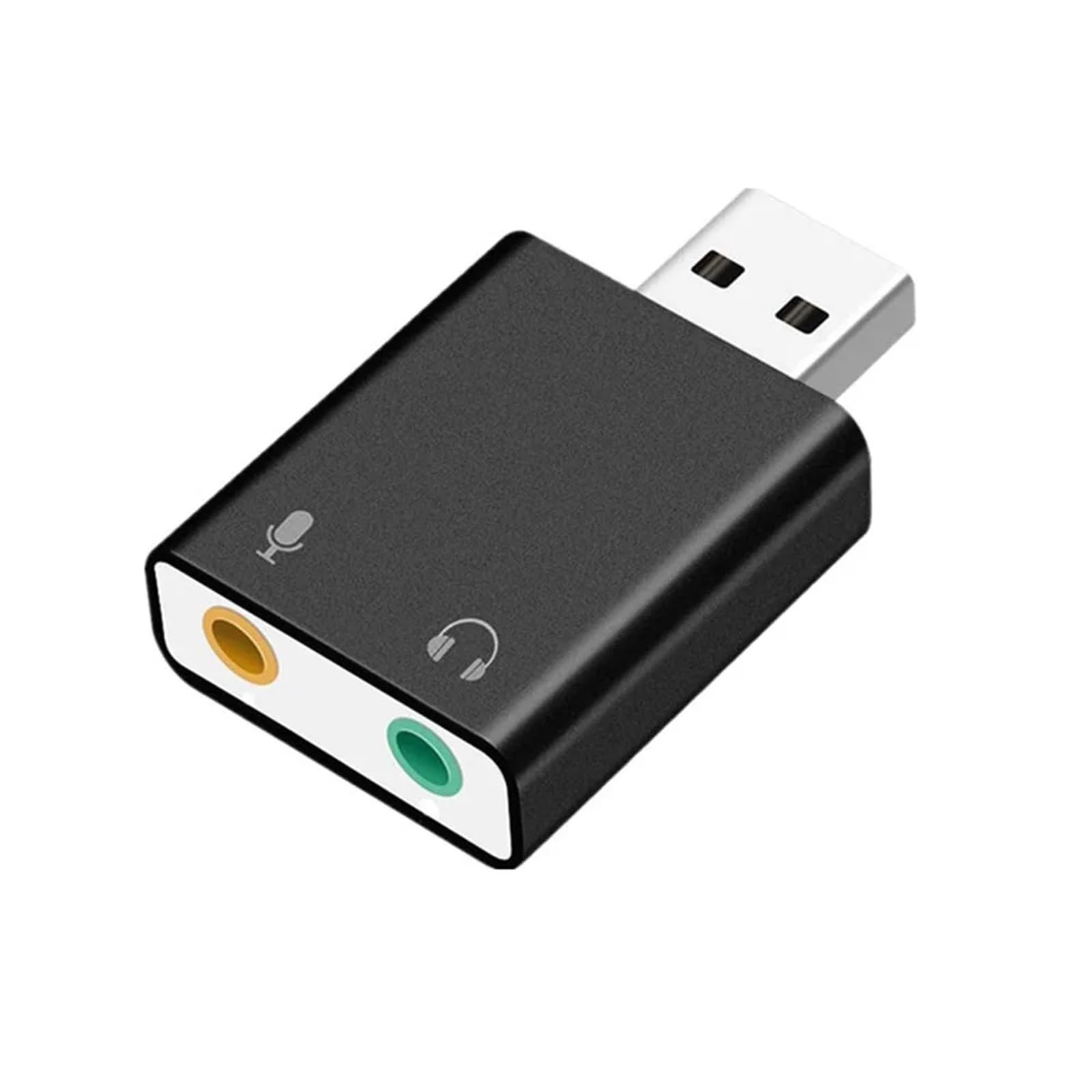 Tarjeta de Sonido de Audio Externa USB 2.0 Convertidor USB a Conector de 3,5 mm Adaptador de Auriculares Tarjeta de Sonido de micrófono Virtual 7.1 Canales for computadora portátil