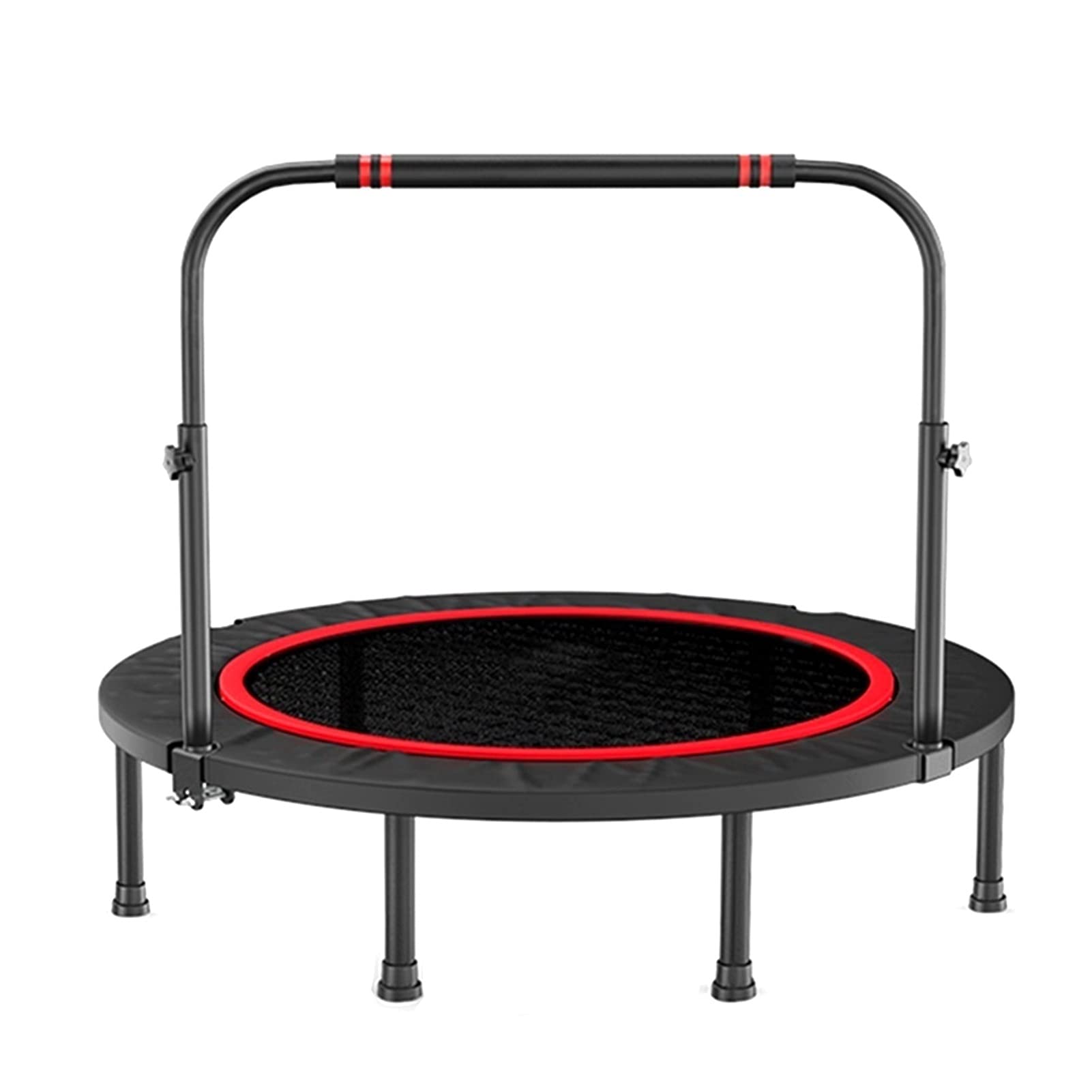 Trampoline Faltbares Minitrampolin, 48" Tragbares Fitness-Rebounder-Trampolin Mit Griffstange, Für Indoor-Garten-Workout Cardio-Training，Belasten Sie 200kg