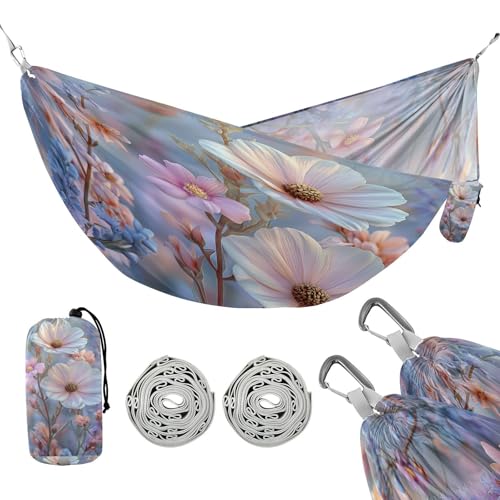 ATTX Floral Landscapes Camping Hammock - Lightweight & Portable Hammocks, Heavy Duty 330lbs Capacity for Indoor, Hiking, Backpacking, Travel, Backyard, Beach#24